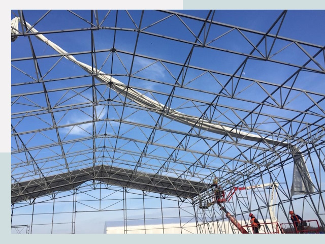 Шатровые ангары от 608 руб. в Армавире и Краснодарском крае