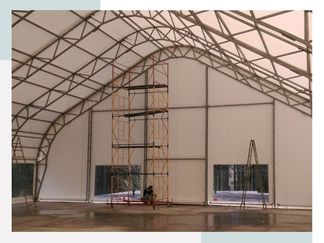 Шатровые ангары в Армавире