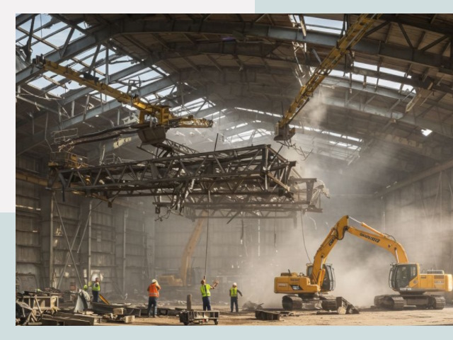 Демонтаж ангаров в Армавире от 608 руб. за м²